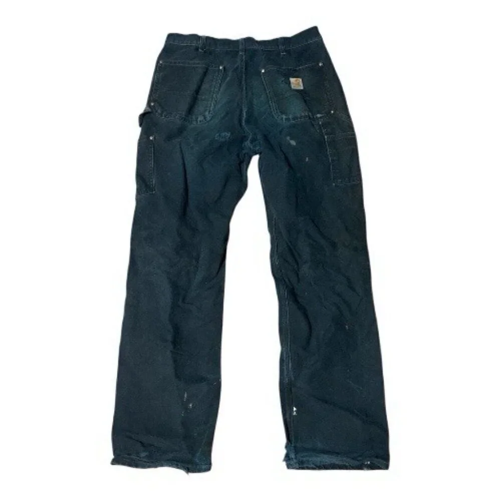 Mens Black Destroyed Carhartt 32 X 34